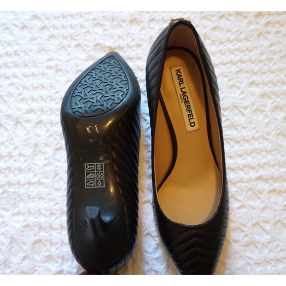 Karl Lagerfeld | Shoes | New Karl Lagerfeld Rosette Leather Pumps Size 6 | Poshmark